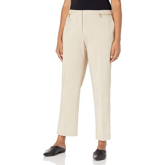 Calvin‎ Klein Plus Size Slim Fit Ankle Pant with Zipper Pockets Latte Beige 22W - Picture 1 of 10